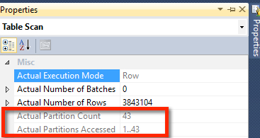 43 partitions accessed