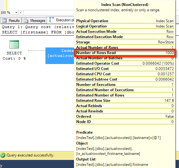 Actual-Plan-Index-Scan-Number-Rows-Read