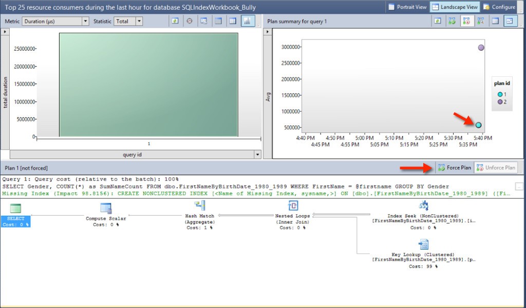 Query-Plan-Force-Plan